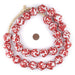 Jumbo Red Fused Bicone Recycled Glass Beads (24mm) - The Bead Chest
