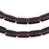 Dark Brown Tube Natural Wood Beads (15x8mm)