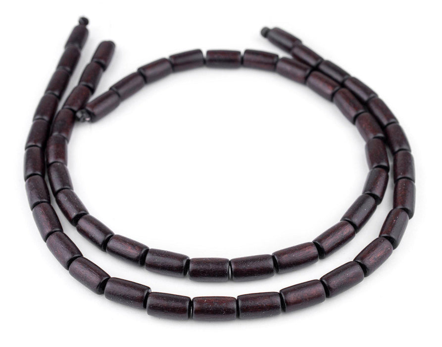 Dark Brown Tube Natural Wood Beads (15x8mm) - The Bead Chest