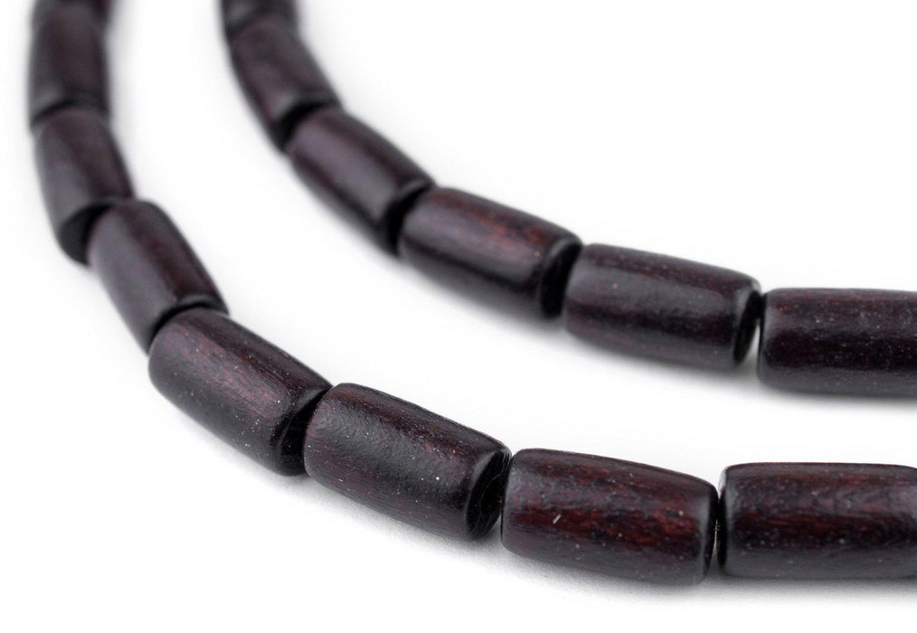 Dark Brown Tube Natural Wood Beads (15x8mm) - The Bead Chest