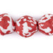 Jumbo Red Fused Bicone Recycled Glass Beads (24mm) - The Bead Chest
