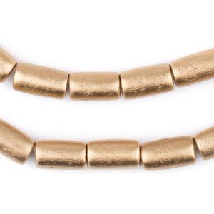 Gold Tube Natural Wood Beads (15x8mm)