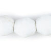 Jumbo White Bicone Recycled Glass Beads (24mm)