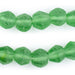 Green Sea Glass Java Faceted Bicone Beads - The Bead Chest