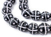 Terracotta Black & White French Cross Beads (14mm) - The Bead Chest