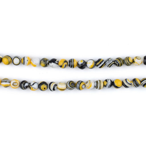 Yellow Lace Malachite Beads (4mm) - The Bead Chest