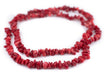 Crimson Red Coral Chip Beads (7-9mm) - The Bead Chest