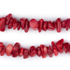 Crimson Red Coral Chip Beads (7-9mm)