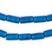 Azul Blue Tube Natural Wood Beads (15x8mm) - The Bead Chest