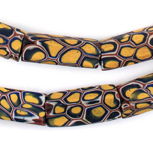 Antique Matching Rectangular Venetian Millefiori Trade Beads