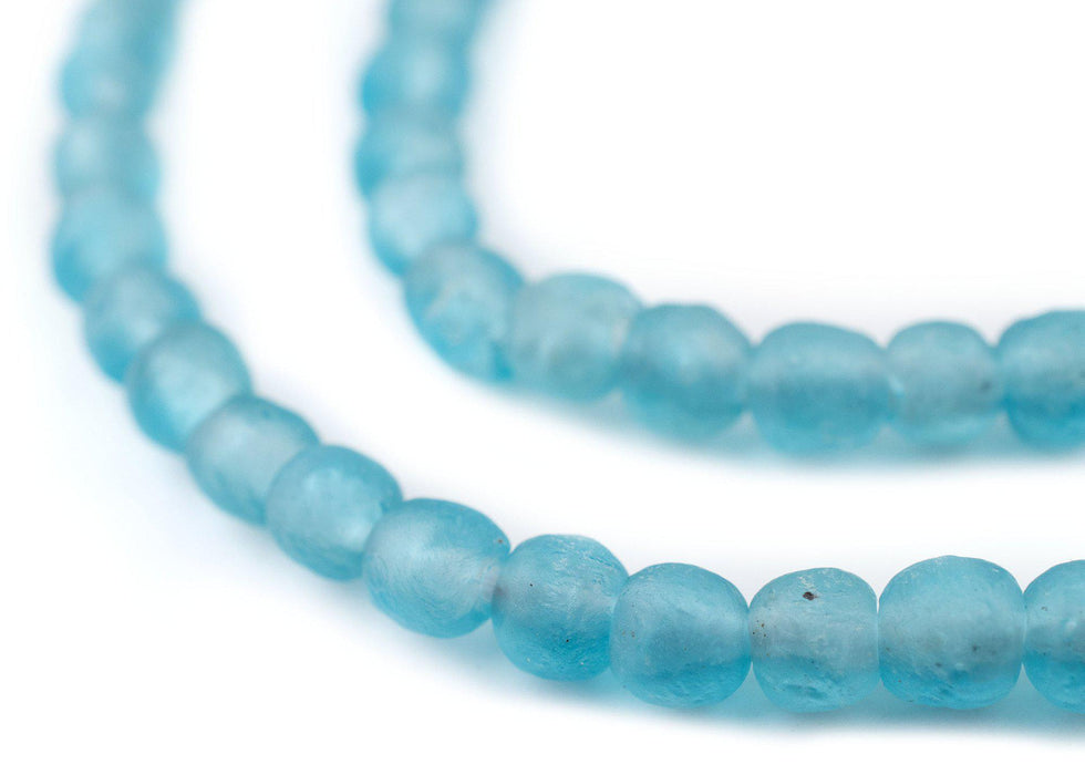 Dark Aqua Recycled Glass Beads (7mm) — The Bead Chest