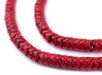 Crimson Red Snake Beads (6mm) - The Bead Chest