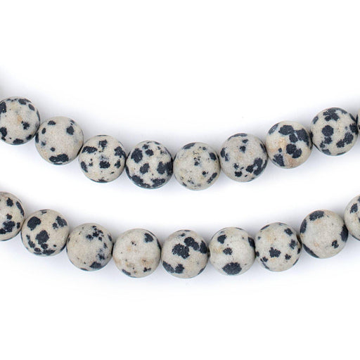 Matte Round Dalmatian Jasper Beads (8mm) - The Bead Chest