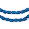 Azul Blue Oval Natural Wood Beads (9x6mm)