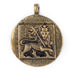 Brass Circular Lion of Judah Pendant - The Bead Chest