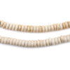 Rondelle White Calcutta-Style Stone Beads (6mm)