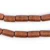Light Brown Tube Natural Wood Beads (15x8mm)