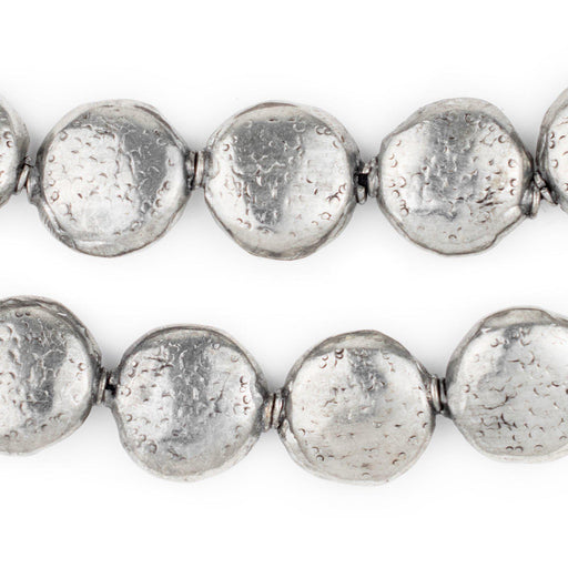 Silver Circular Tribal Hollow Beads (18mm)
