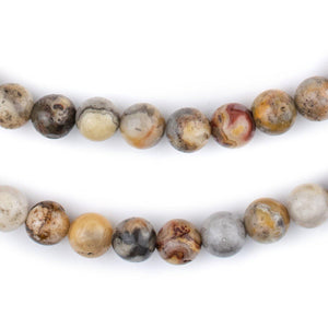 Round Crazy Lace Agate Beads (8mm)