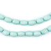 Mint Green Oval Natural Wood Beads (9x6mm) - The Bead Chest