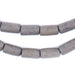 Grey Tube Natural Wood Beads (15x8mm) - The Bead Chest