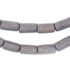 Grey Tube Natural Wood Beads (15x8mm)