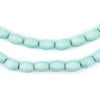 Mint Green Oval Natural Wood Beads (9x6mm)