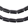 Black Tube Natural Wood Beads (15x8mm)