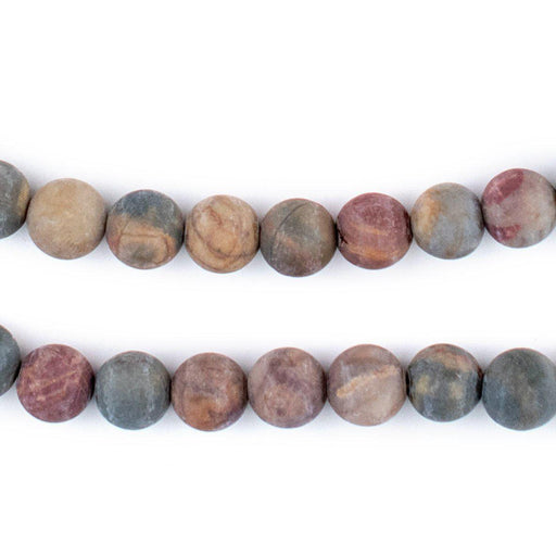 Matte Round Creek Jasper Beads (8mm) - The Bead Chest