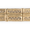 Criss-Cross Pattern Rectangular Baule Brass Beads (30x25mm)