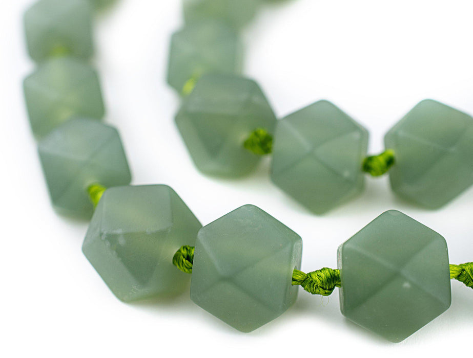 Afghani Cornerless Cube Jade Beads - The Bead Chest