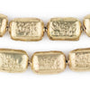 Brass Rectangular Hollow Tribal Beads (24x16mm)