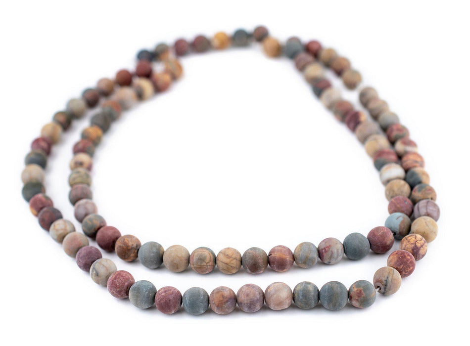 Matte Round Creek Jasper Beads (8mm) - The Bead Chest