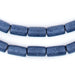 Cobalt Blue Tube Natural Wood Beads (15x8mm) - The Bead Chest