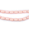 Pink Oval Natural Wood Beads (9x6mm)