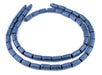 Cobalt Blue Tube Natural Wood Beads (15x8mm) - The Bead Chest