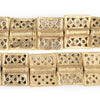 Lattice Rectangular Brass Baule Beads (16x20mm)