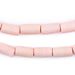 Pink Tube Natural Wood Beads (15x8mm) - The Bead Chest