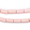 Pink Tube Natural Wood Beads (15x8mm)