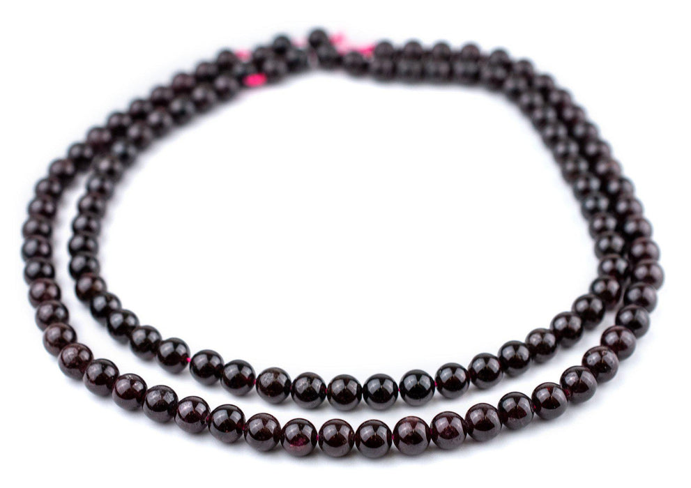 Round Garnet Beads (8mm) - The Bead Chest