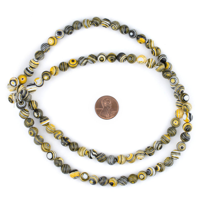 Yellow Lace Malachite Beads (8mm) - The Bead Chest
