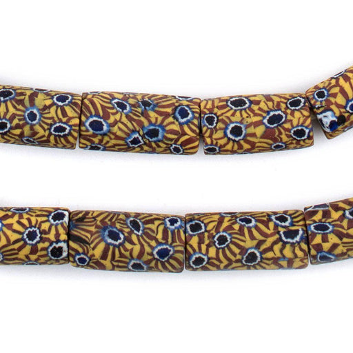 Solar Blue Antique Matching Venetian Millefiori Trade Beads