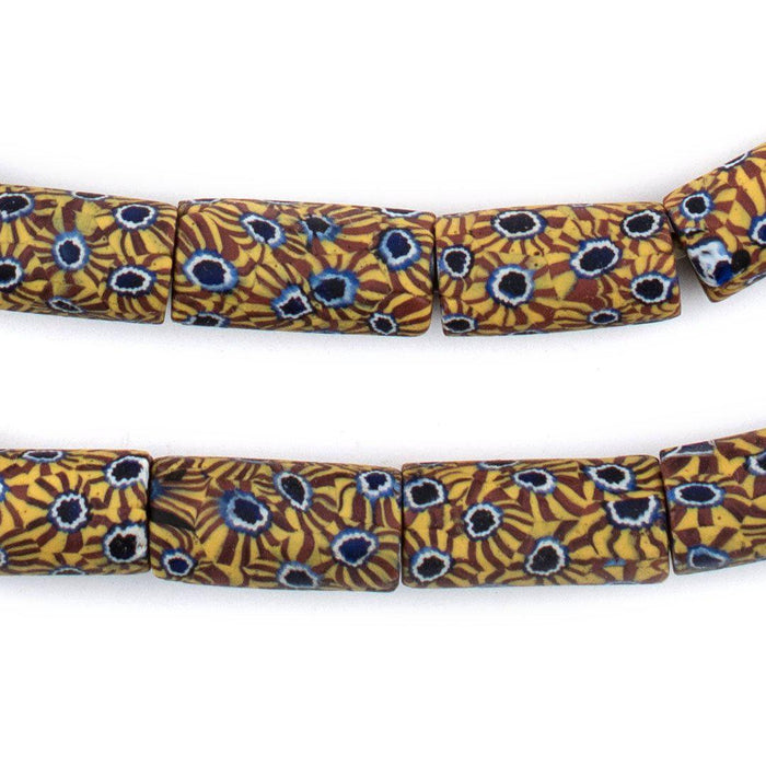 Solar Blue Antique Matching Venetian Millefiori Trade Beads - The Bead Chest
