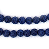Indigo Blue Volcanic Lava Beads (8mm)