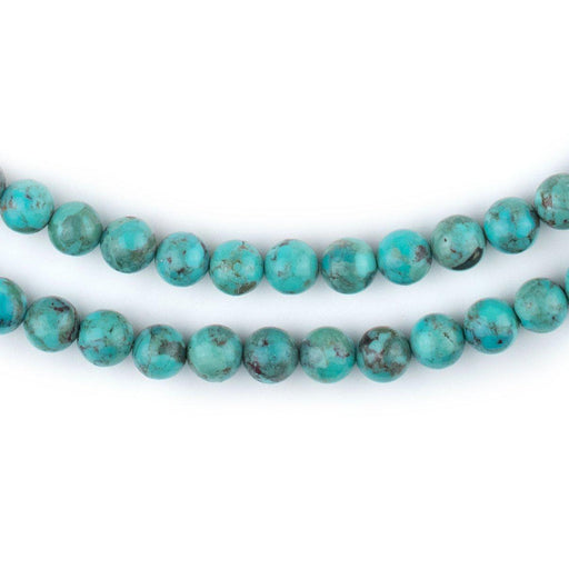 Blue Round Turquoise Beads (6mm) - The Bead Chest