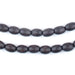 Dark Grey Oval Natural Wood Beads (9x6mm) - The Bead Chest