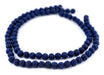 Indigo Blue Volcanic Lava Beads (8mm) - The Bead Chest