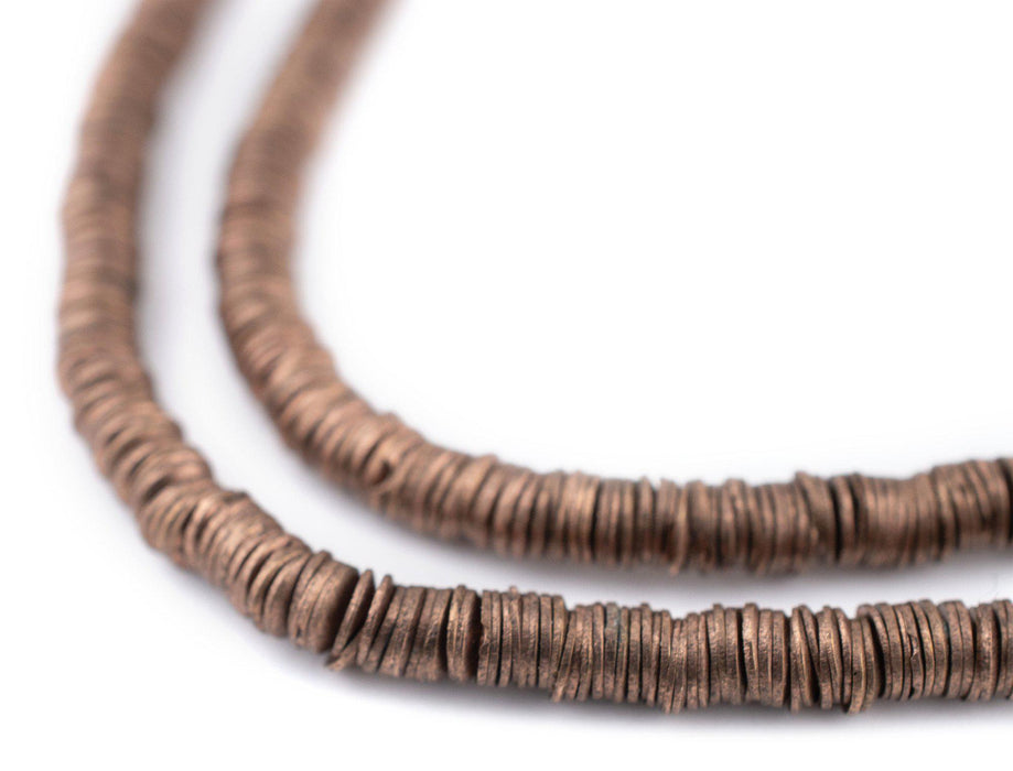 Antiqued Copper Interlocking Crisp Beads (4mm) - The Bead Chest