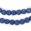 Indigo Blue Volcanic Lava Beads (10mm)