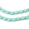 Pistachio Green Oval Natural Wood Beads (9x6mm)